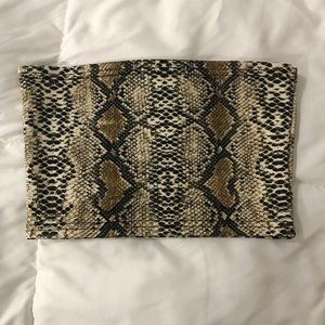 Snakeskin Bandeau Top